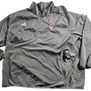 Eastern Washington Eagles Jacket Mens 2XL Gray NCAA Football Adidas Quarter Zip